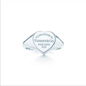 Tiffany Heart Signet Ring